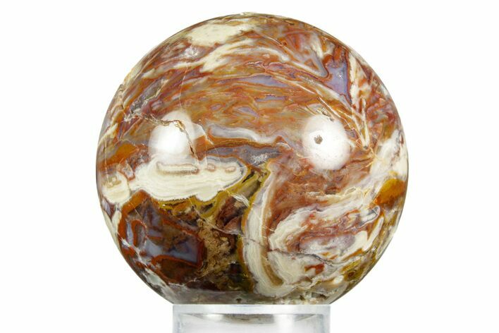 Polished Lysite Agate Sphere - Wyoming #371149